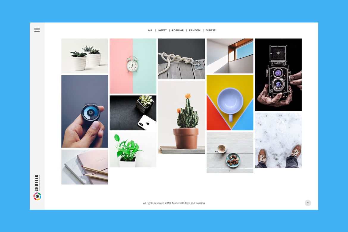 Shutter - Template Website Fotografi HTML5 yang Menawan