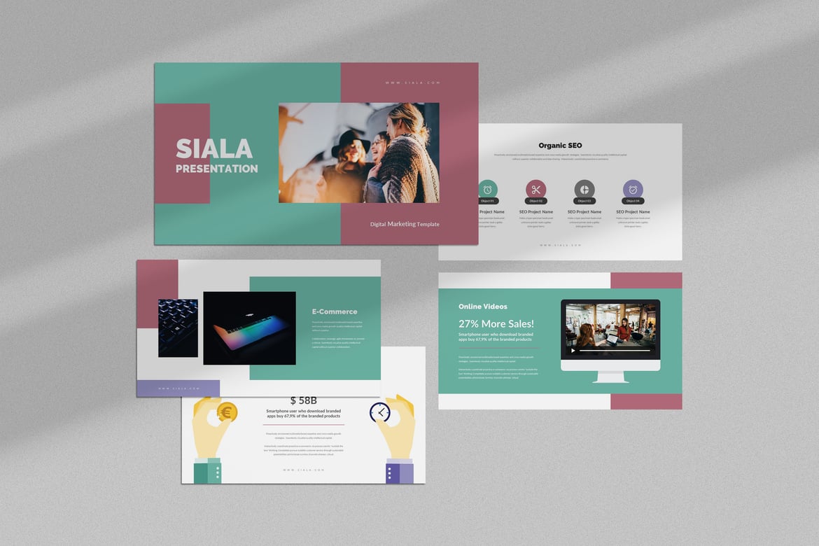 Siala: Template PowerPoint Pemasaran Digital yang Menarik