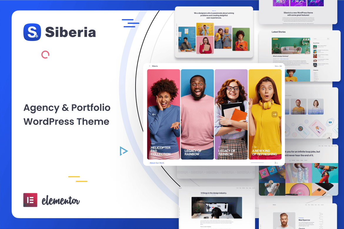 Siberia - Tema WordPress Portofolio yang Menarik dan Interaktif