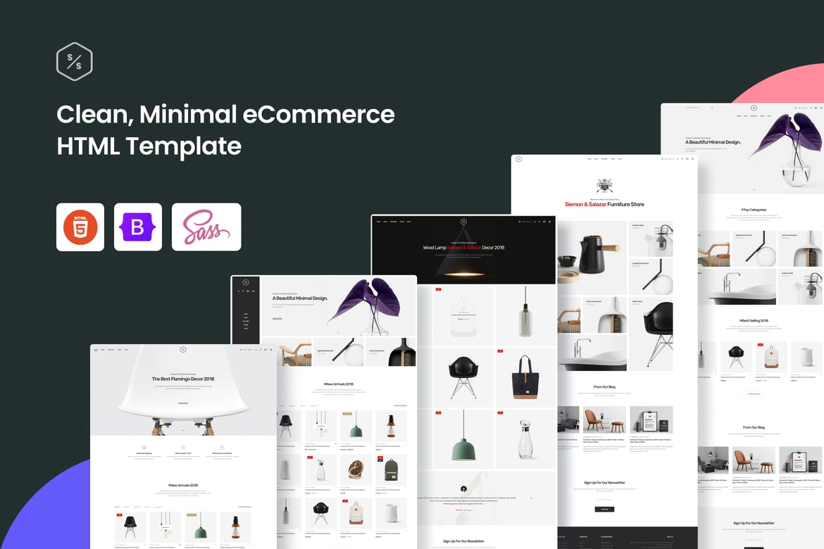Siemon - Template Website eCommerce Minimalis dan Bersih