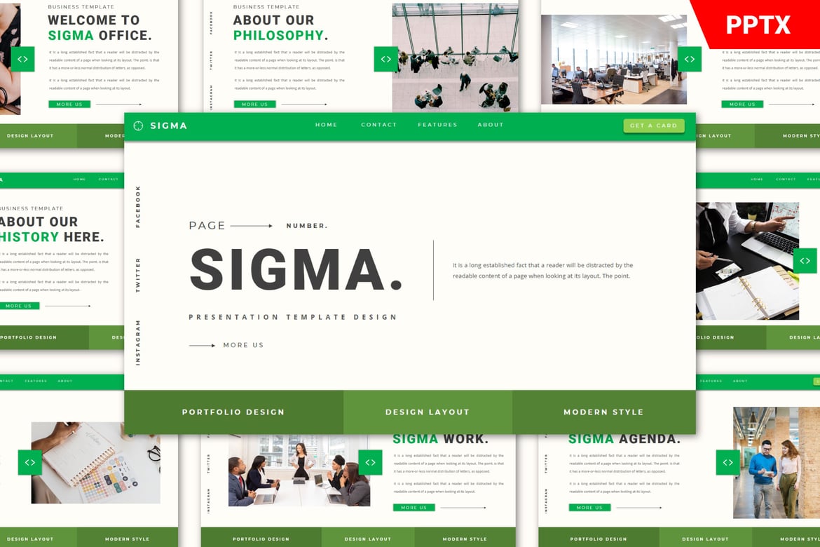 Template PowerPoint Sigma yang Menarik dan Profesional