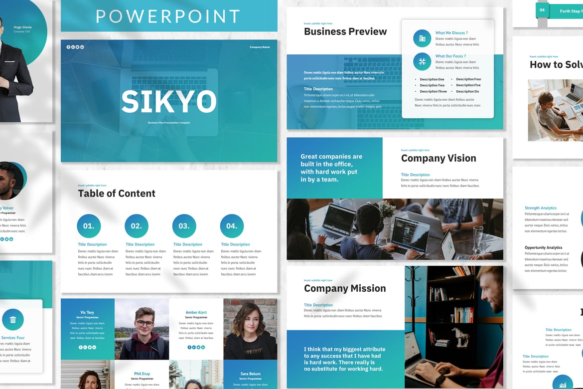 Sikyo - Template Powerpoint Bisnis yang Modern