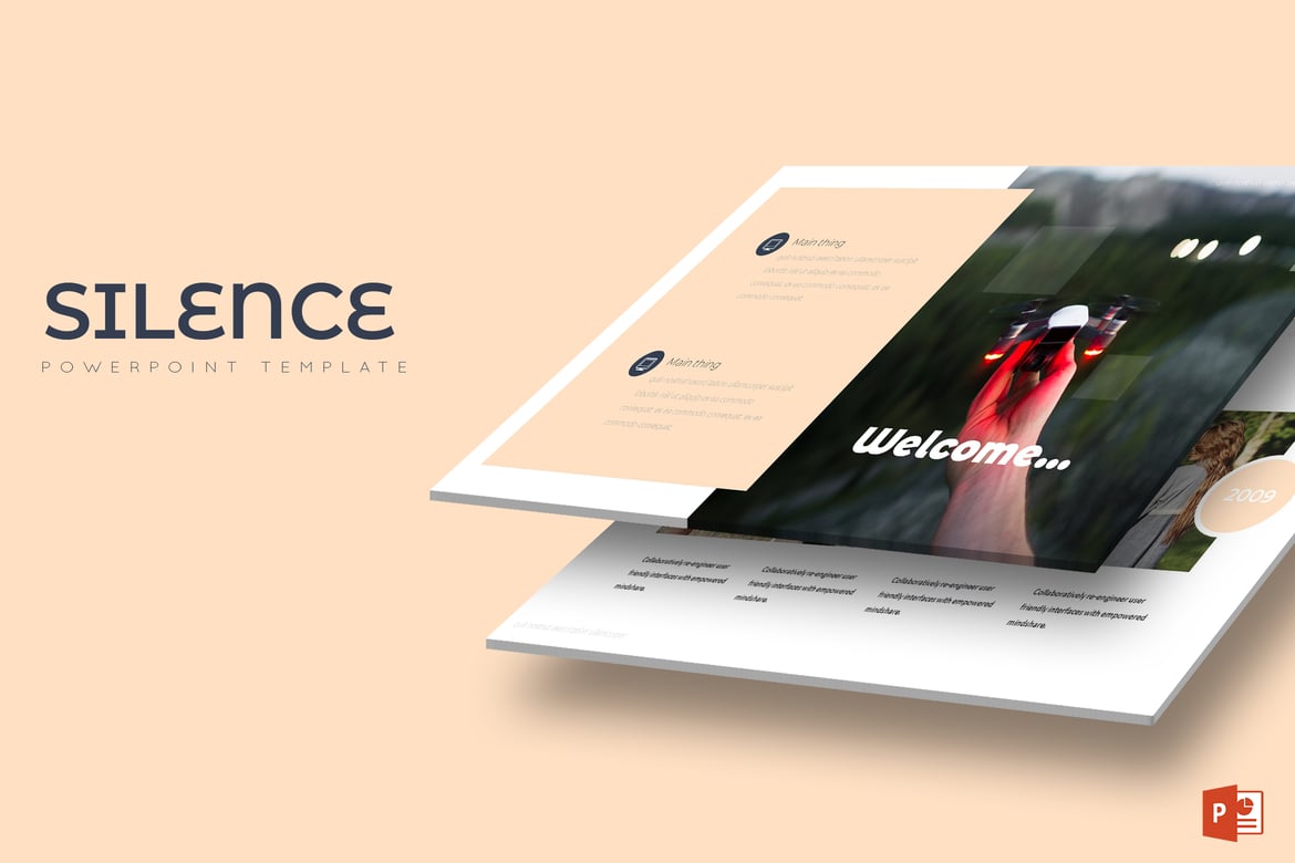 Template PowerPoint Silence - Solusi Presentasi Profesional Anda