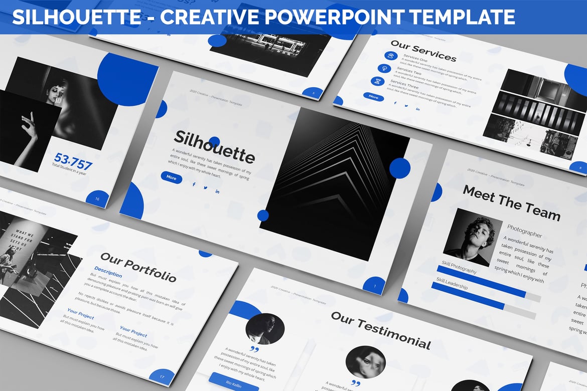 Silhouette - Template Powerpoint Kreatif dan Modern