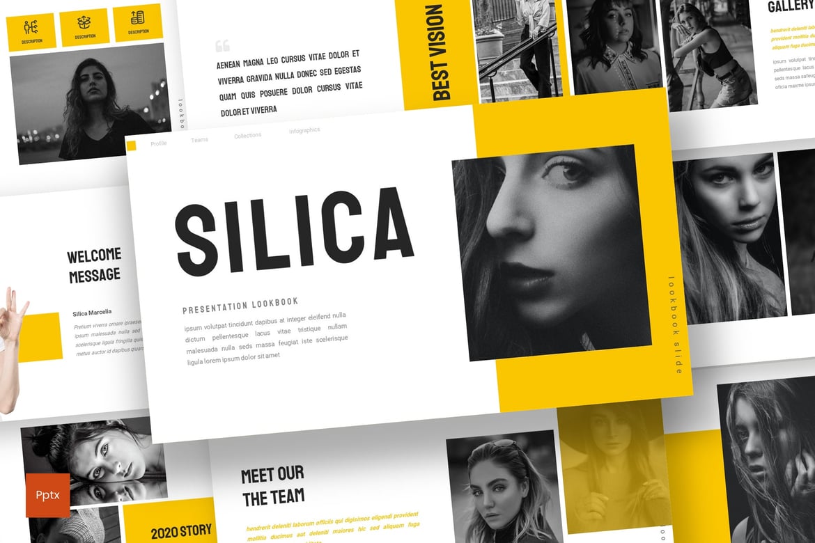 Template PPT Silica - Presentasi Minimalis yang Kreatif dan Unik