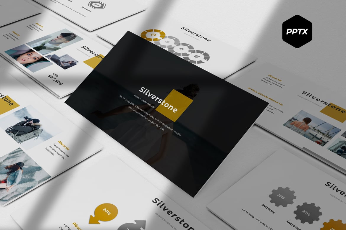 Template Powerpoint Silverstone - Solusi Presentasi Kreatif Anda