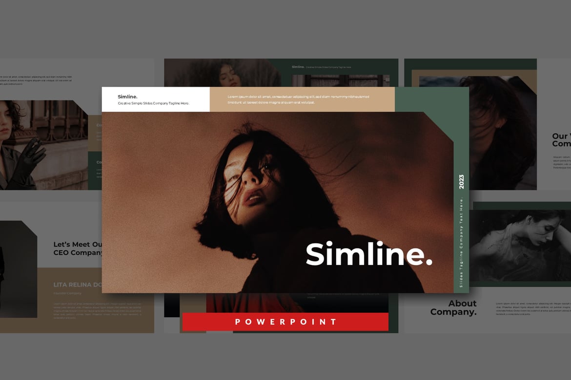 Template Presentasi PowerPoint Simline yang Menarik