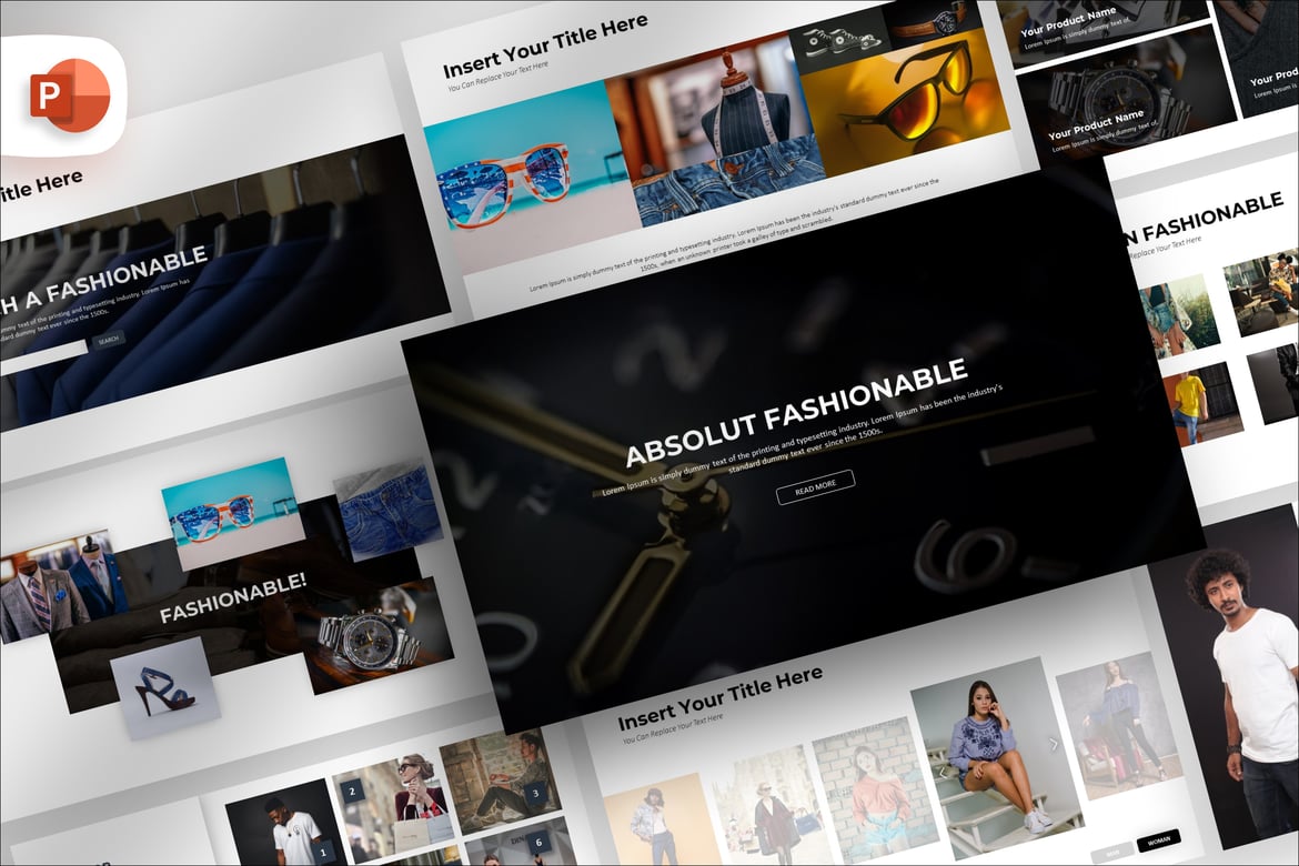 Template PowerPoint Fashionable dan Sederhana untuk Presentasi Menarik