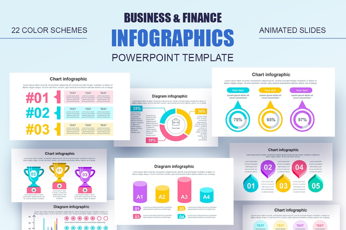 Template Presentasi Infografis Sederhana untuk PowerPoint