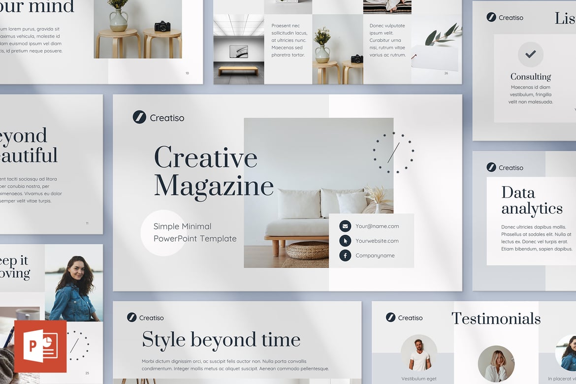 Template Presentasi PowerPoint Minimalis yang Sederhana dan Menarik