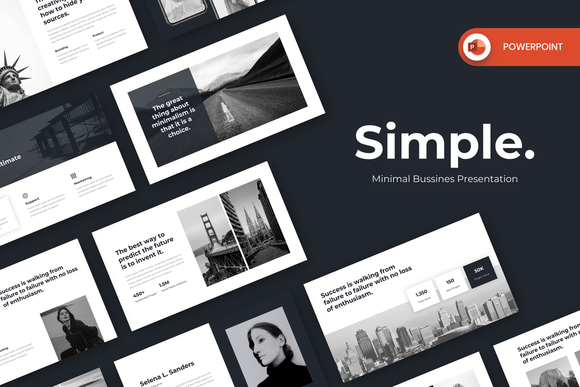 Template Presentasi PowerPoint Minimalis yang Elegan dan Sederhana