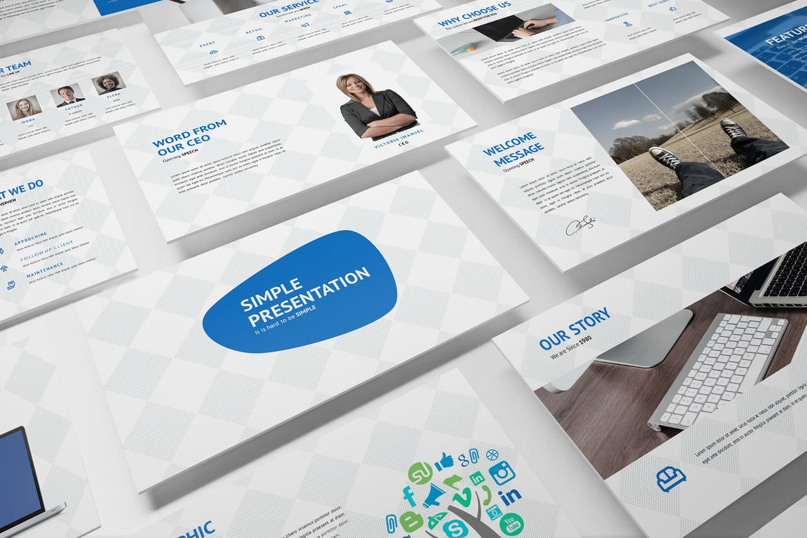 Template PowerPoint Serbaguna yang Sederhana dan Menarik