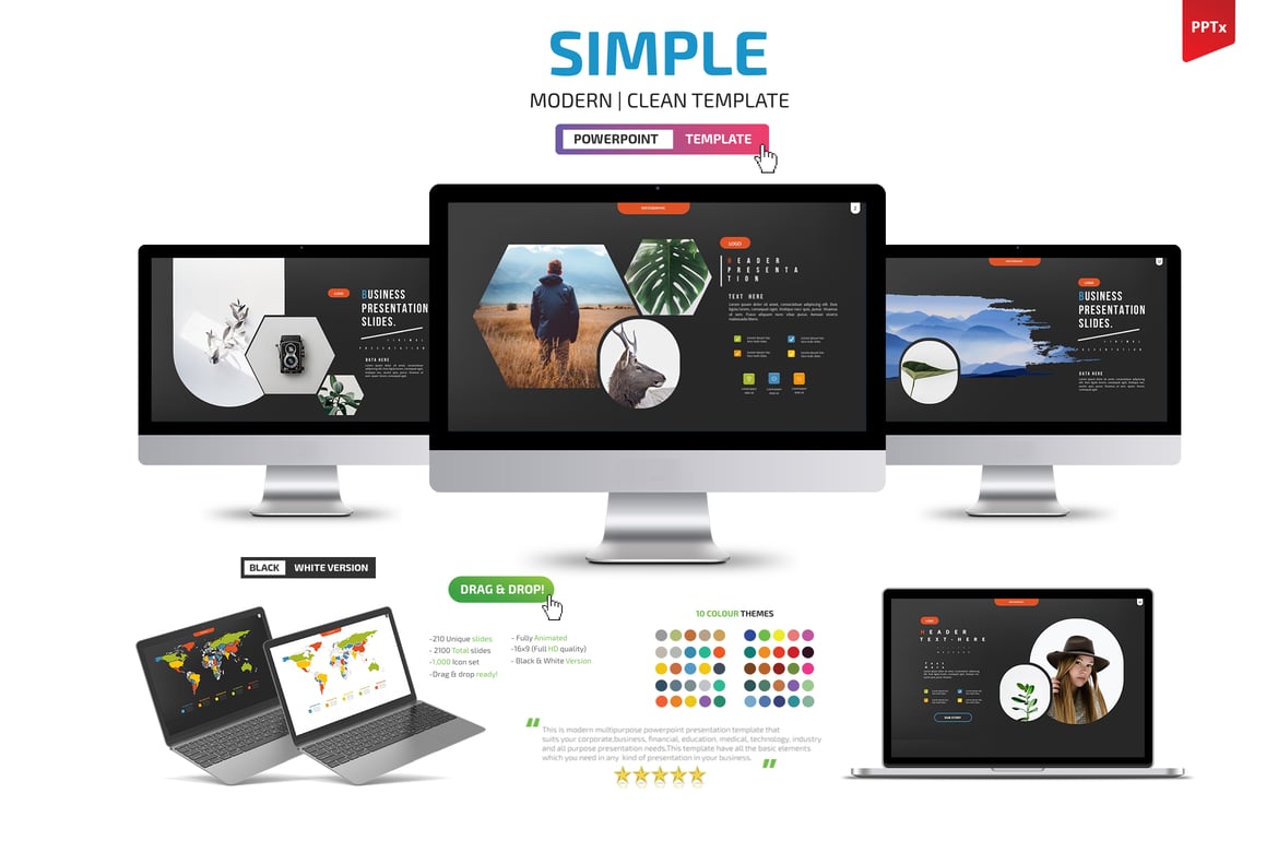 Template Presentasi PowerPoint Sederhana dan Menarik