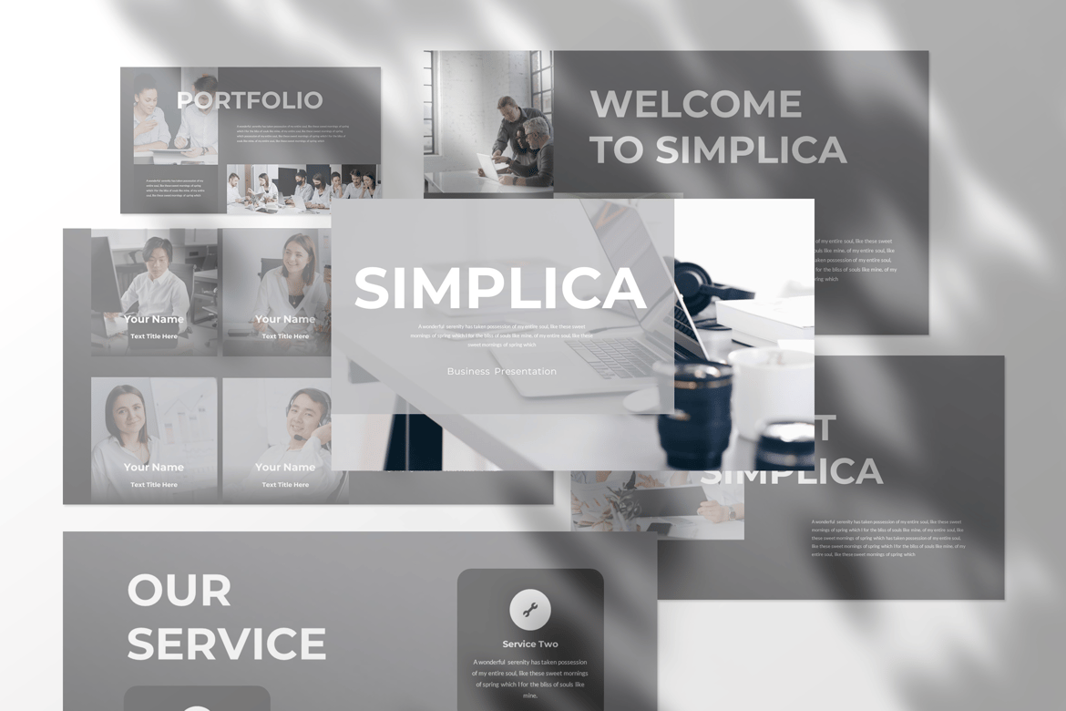 Simplica - Template PowerPoint Bisnis yang Menarik
