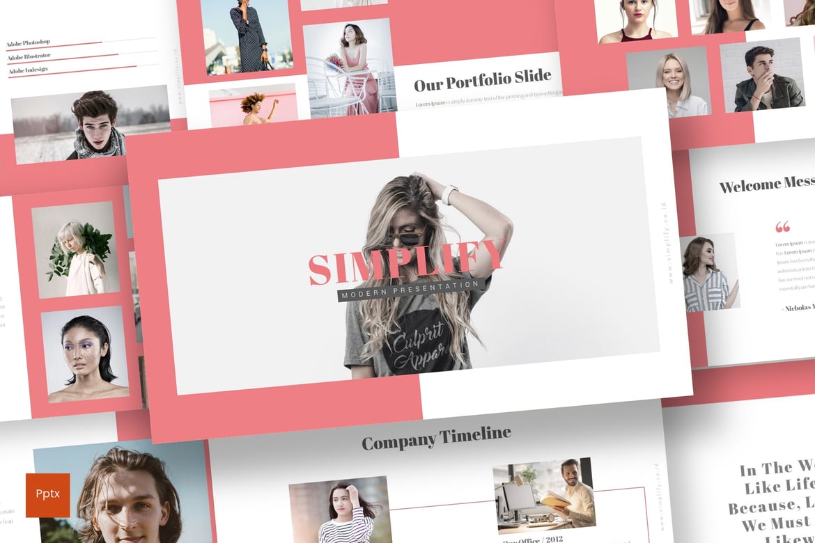 Template Presentasi PowerPoint Simplify yang Minimalis dan Kreatif