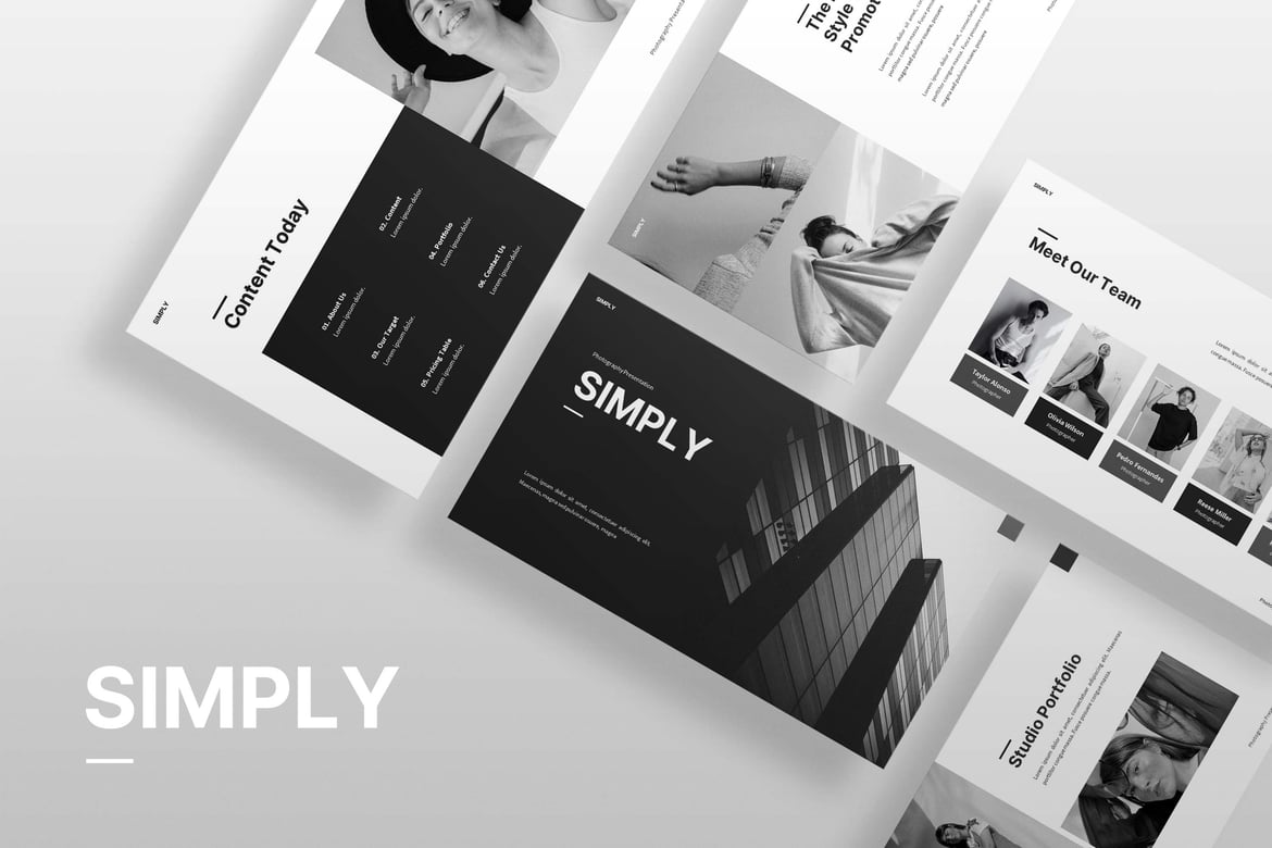 Template Presentasi PowerPoint Simply yang Menarik dan Profesional