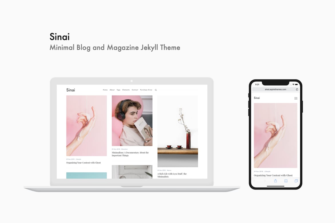 Sinai - Template Website Blog dan Majalah Jekyll yang Minimalis dan Modern