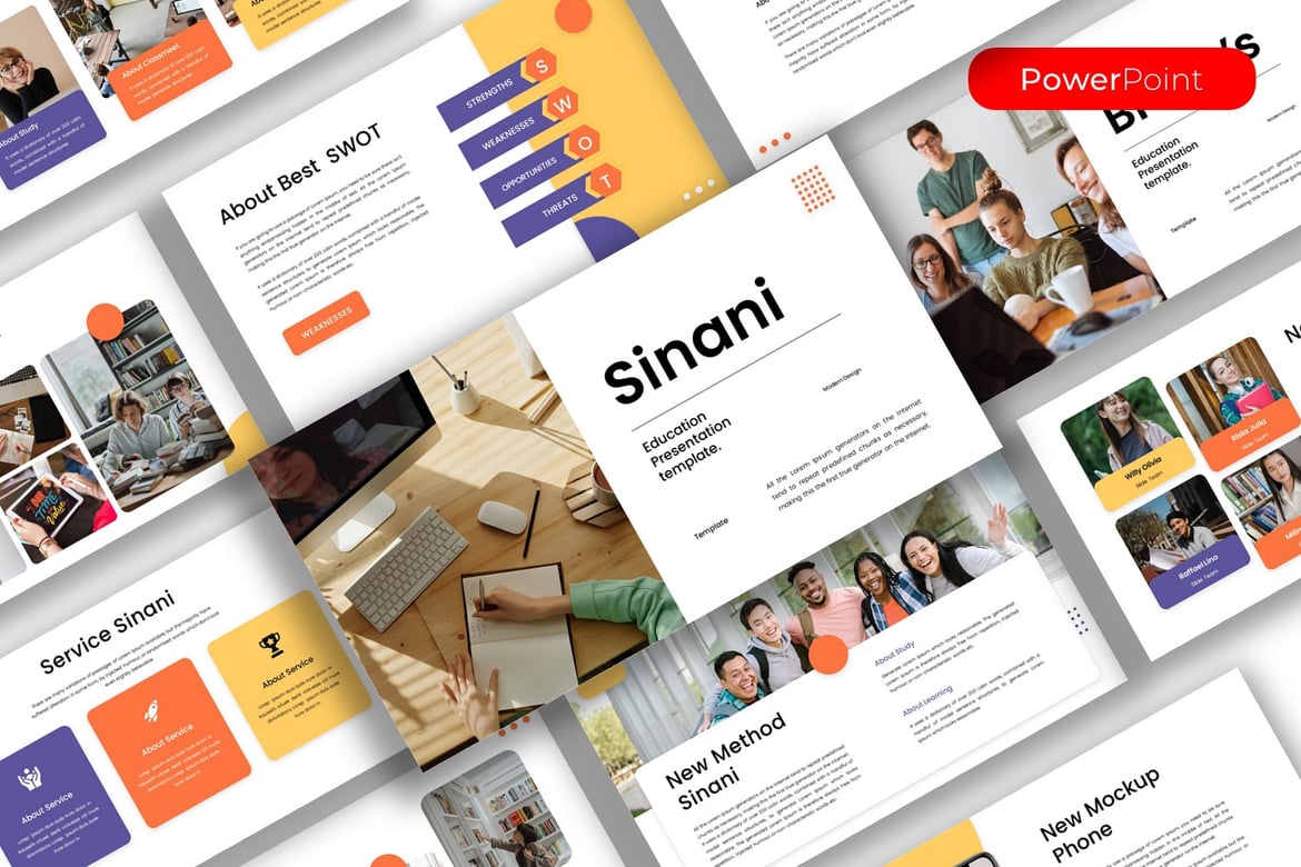 Template PowerPoint Sinani – Solusi Presentasi Pendidikan yang Menarik