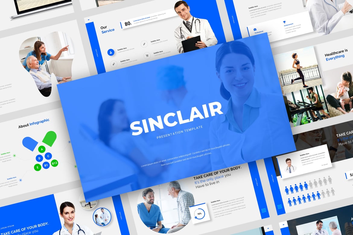 Template Presentasi Medis Sinclair yang Menarik dan Profesional