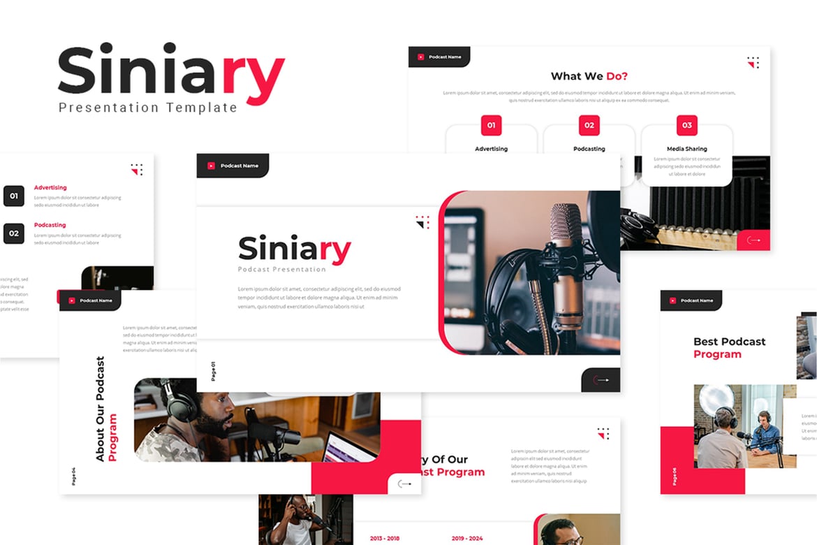 Siniary - Template PowerPoint Menarik untuk Podcast Anda