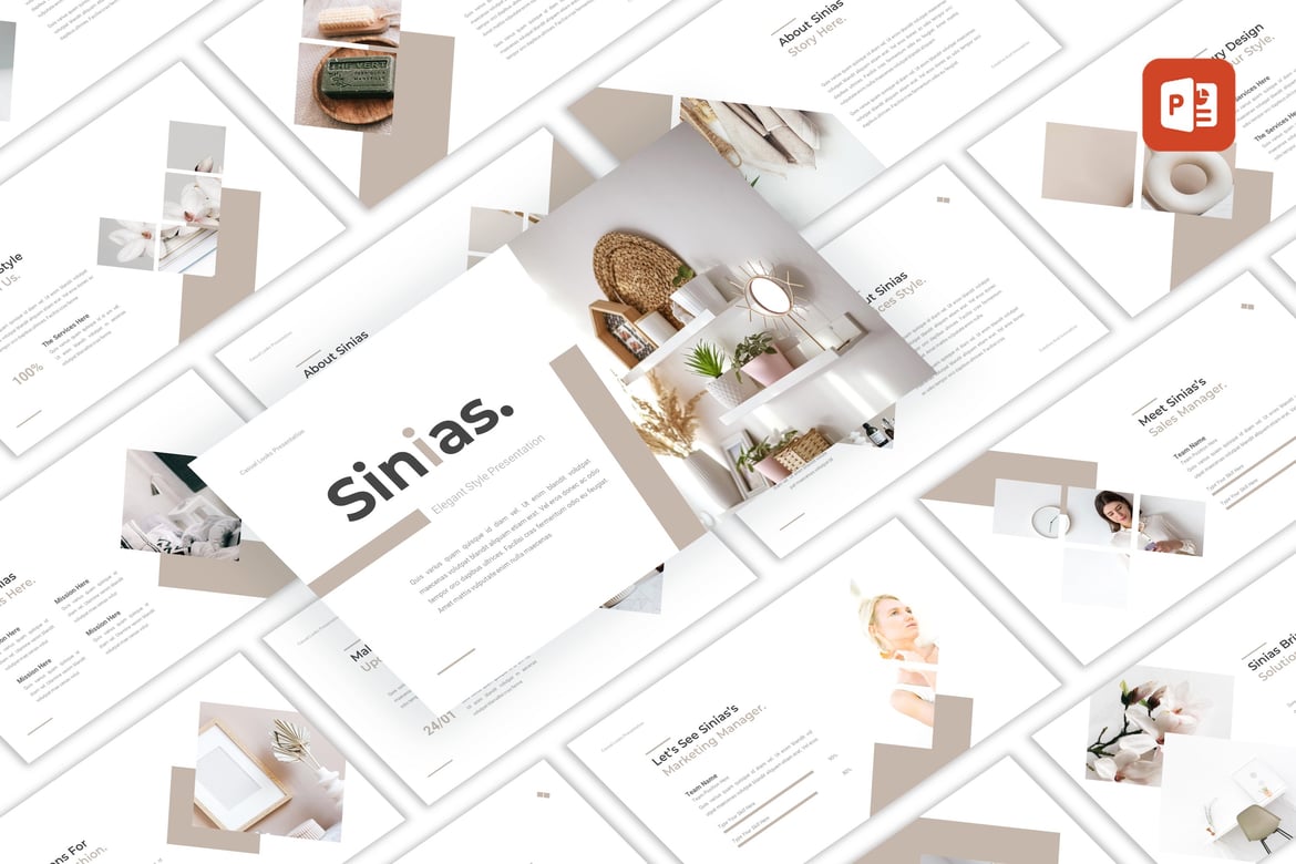 Sinias - Template PowerPoint Bergaya Elegan untuk Presentasi Menarik
