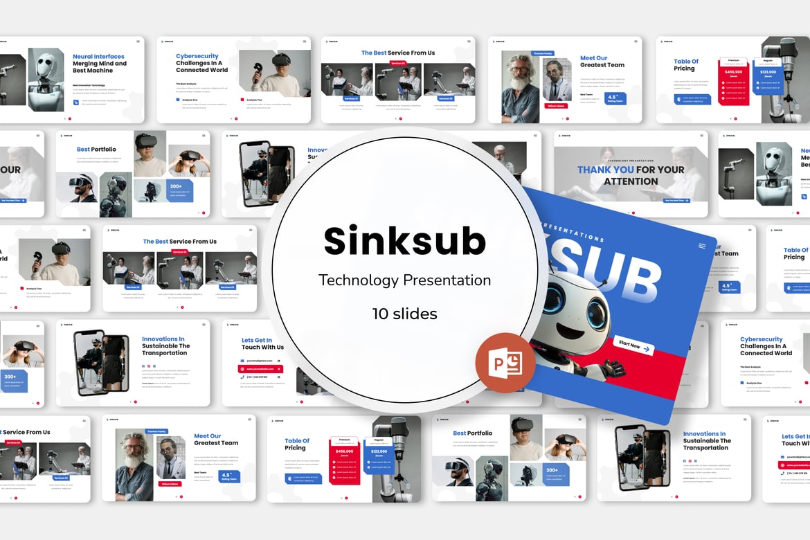 Sinksub - Template PowerPoint Teknologi Kreatif