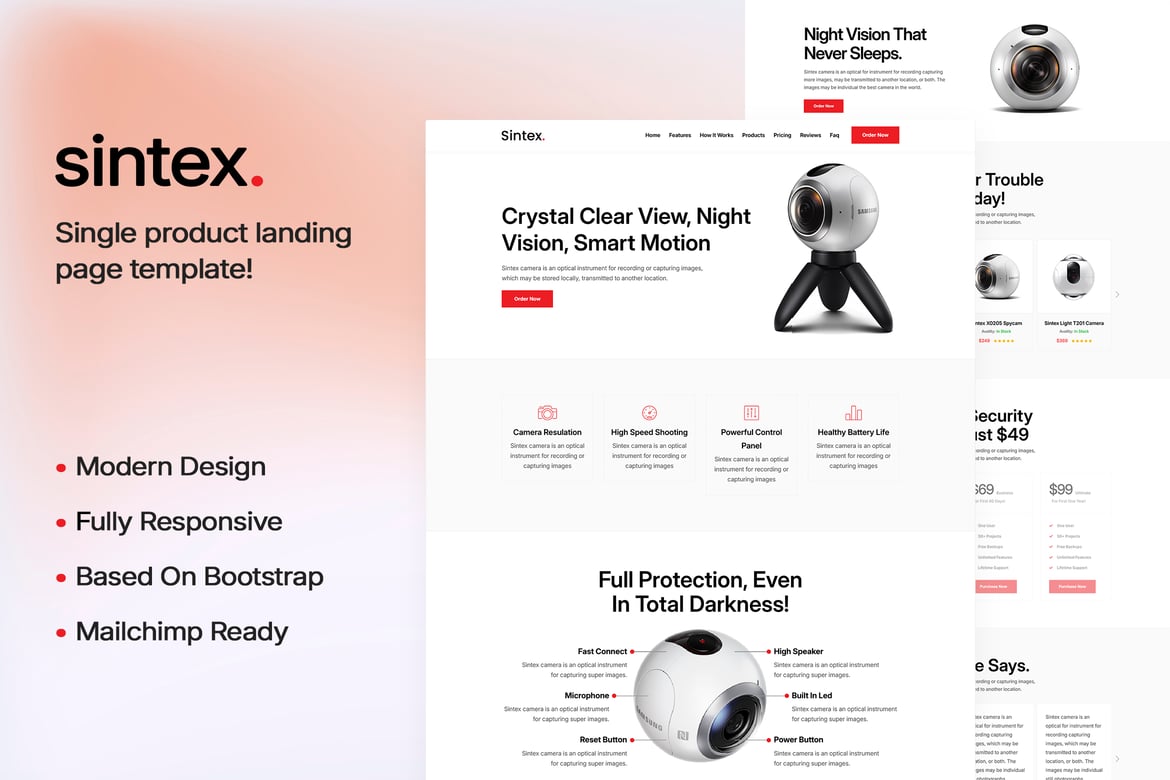 Template Landing Page Sintex - Solusi Ideal untuk Memperkenalkan Produk Anda