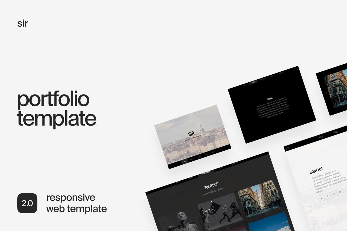 Sir | Template Website Portofolio HTML Responsif yang Menarik
