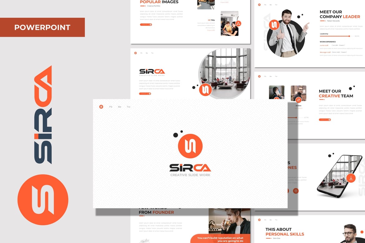 Sirca - Template PowerPoint Serbaguna yang Modern dan Kreatif