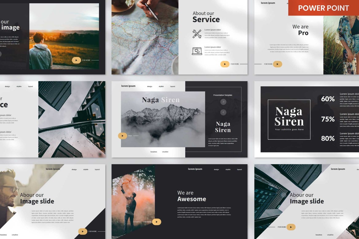 Template Presentasi Siren - Serbaguna dan Elegan untuk PowerPoint