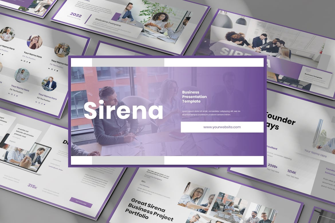 Sirena - Template Presentasi PowerPoint untuk Bisnis yang Menarik