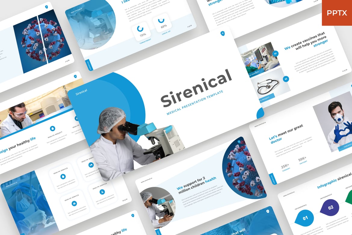 Sirenical - Template PowerPoint Medis yang Elegan dan Profesional