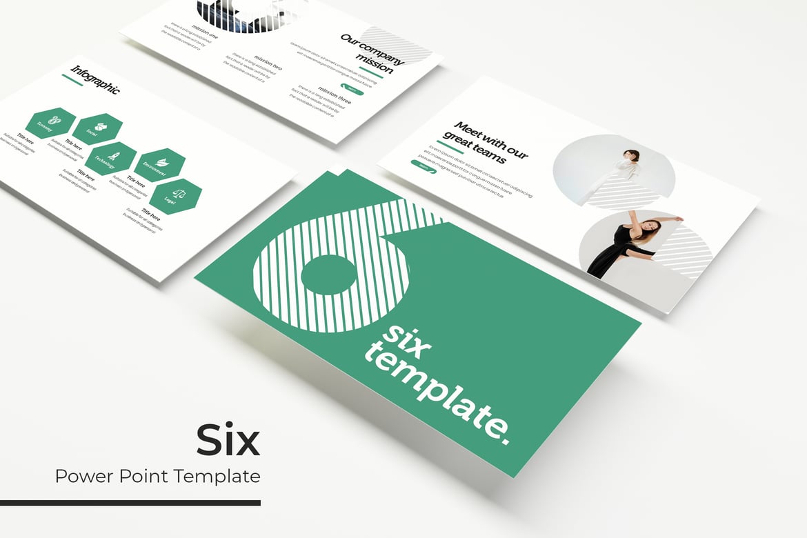 Template Presentasi PowerPoint Six yang Menarik dan Profesional