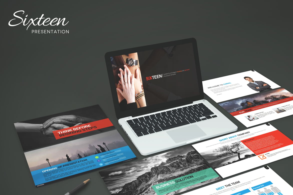 Template Presentasi PowerPoint Enam Belas yang Kreatif dan Serbaguna