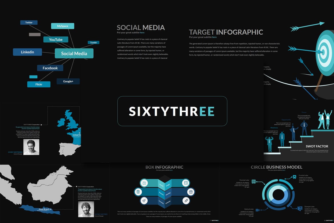 Template PowerPoint Sixty 3: Presentasi Kreatif untuk Segala Kebutuhan