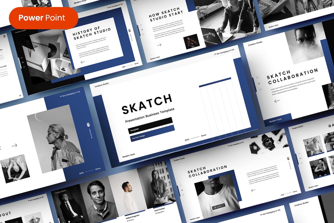 Skatch – Template PowerPoint Bisnis yang Menarik