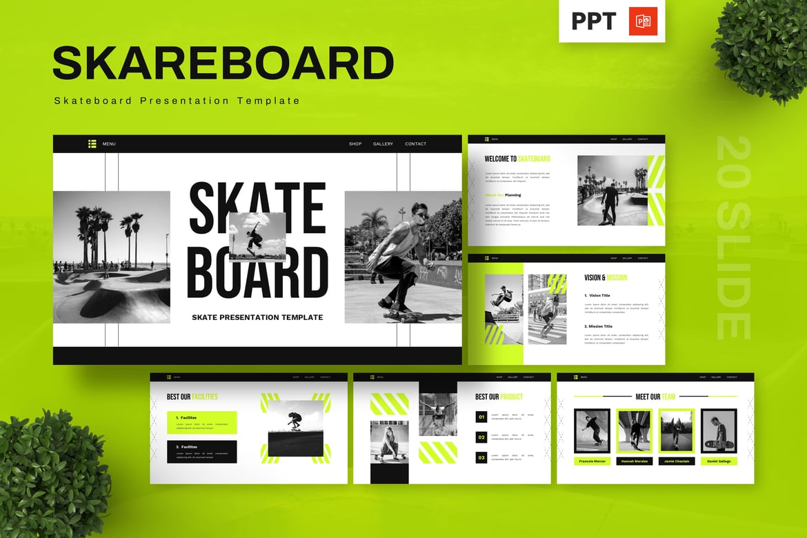 Template Presentasi Skateboard yang Energik dan Kreatif