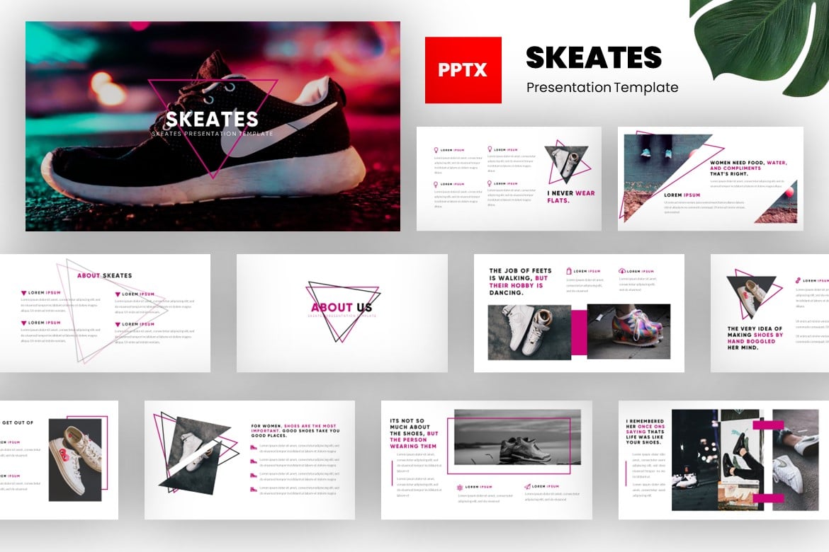 Template PowerPoint Skeates - Desain Modern untuk Presentasi Sepatu & Sneakers