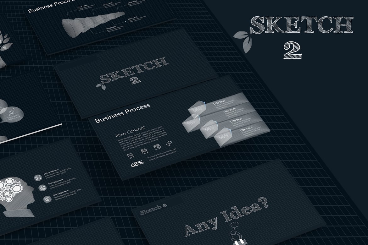 Template Powerpoint SKETCH 2 yang Kreatif dan Profesional