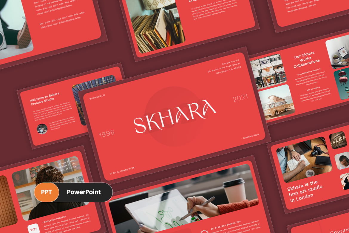 Skhara - Template PowerPoint Kreatif untuk Bisnis