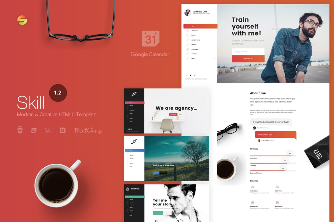 Skill - Template Website HTML5 Modern dan Kreatif