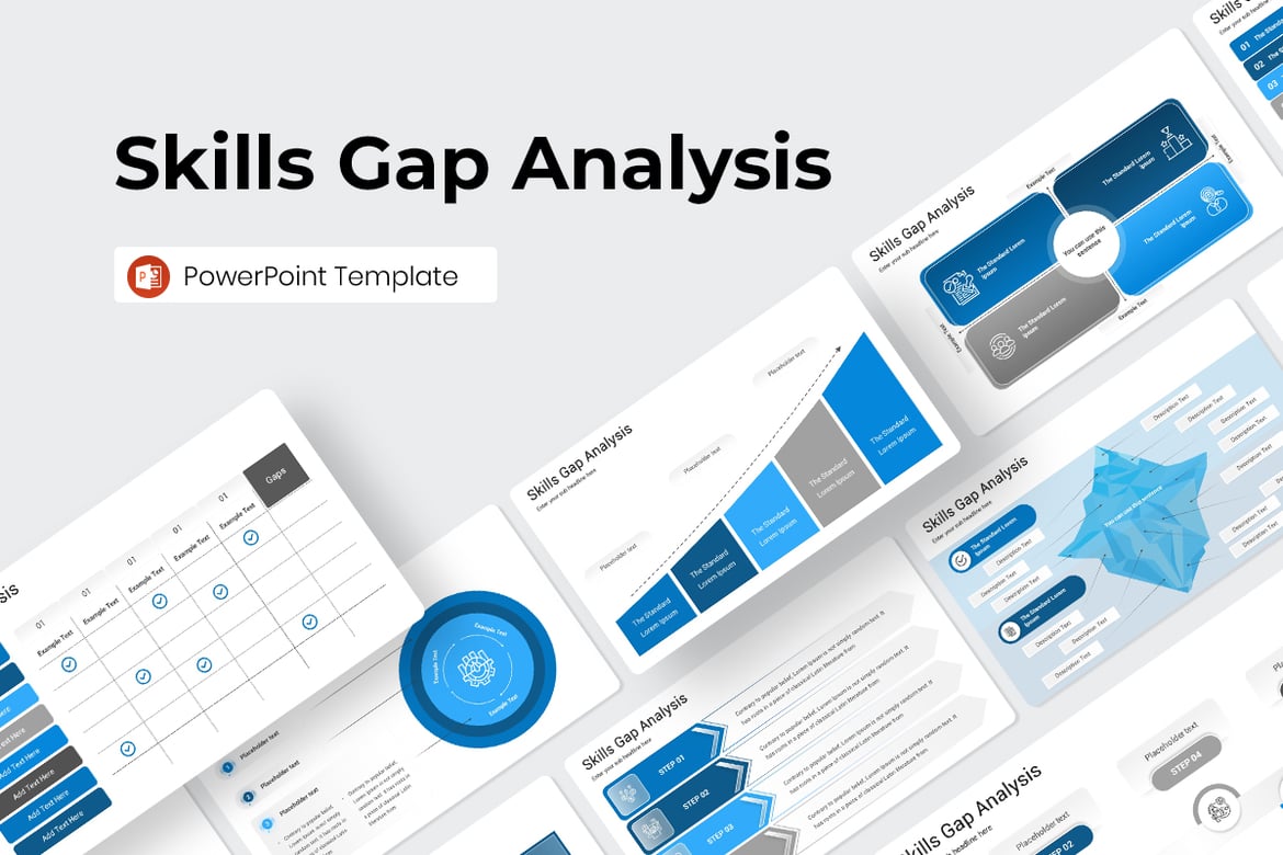 Template PowerPoint Analisis Kesenjangan Keterampilan yang Menarik