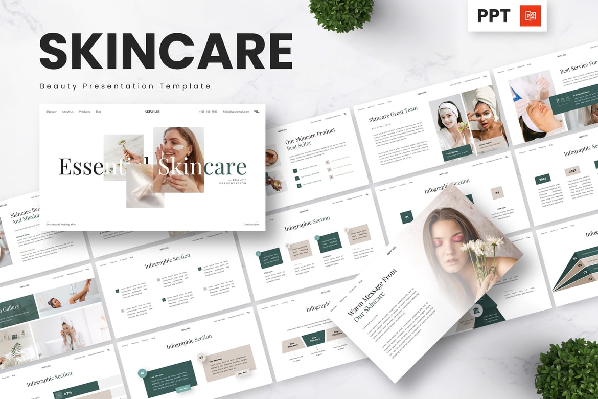 Template Presentasi Skincare dan Kecantikan yang Menarik