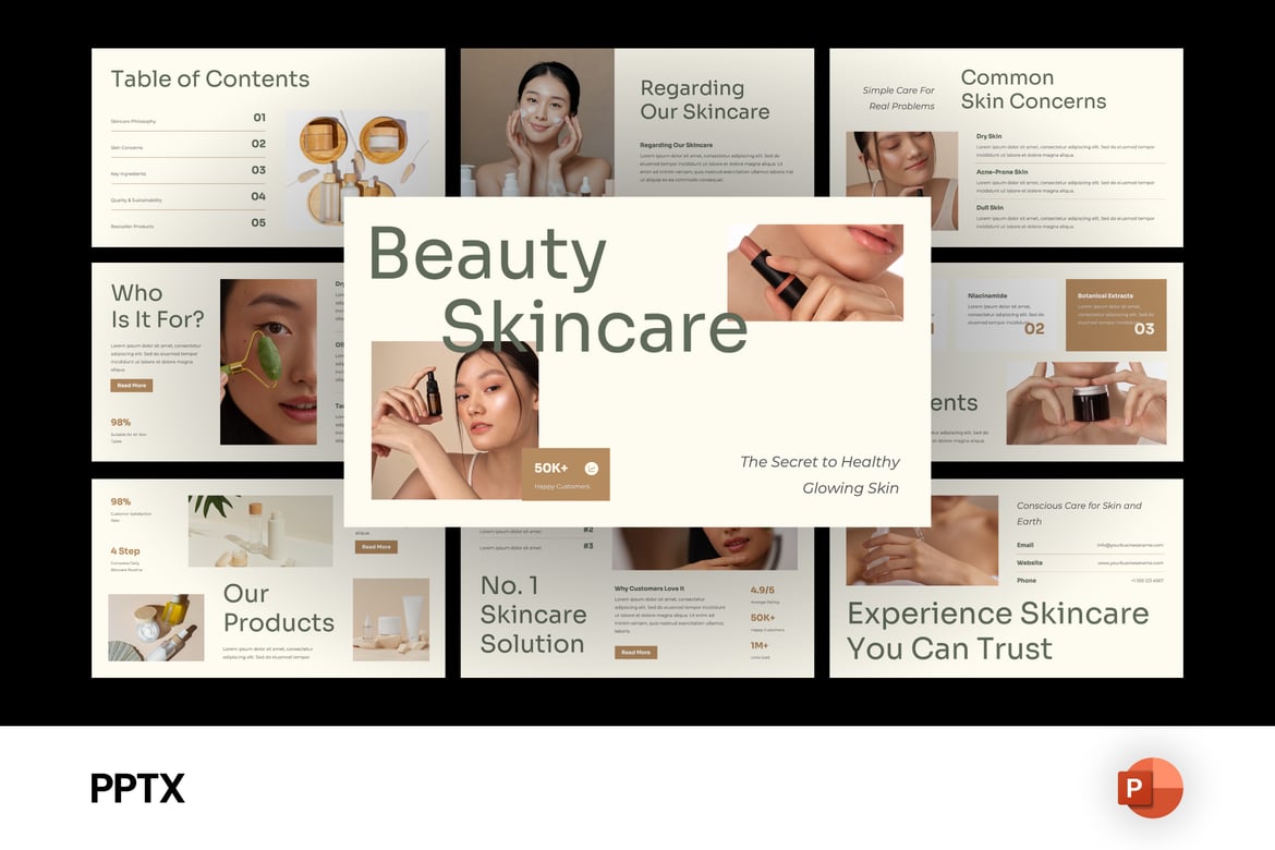 Template Presentasi Skincare yang Elegan dan Modern