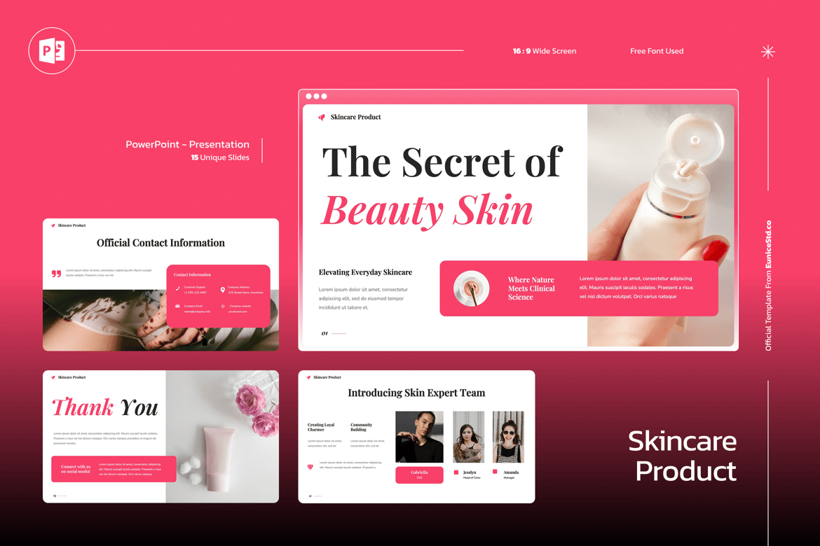 Template Powerpoint Skincare yang Menarik dan Profesional