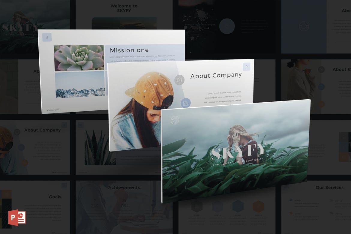 Template PowerPoint SKYFY: Profesional untuk Presentasi Bisnis Anda