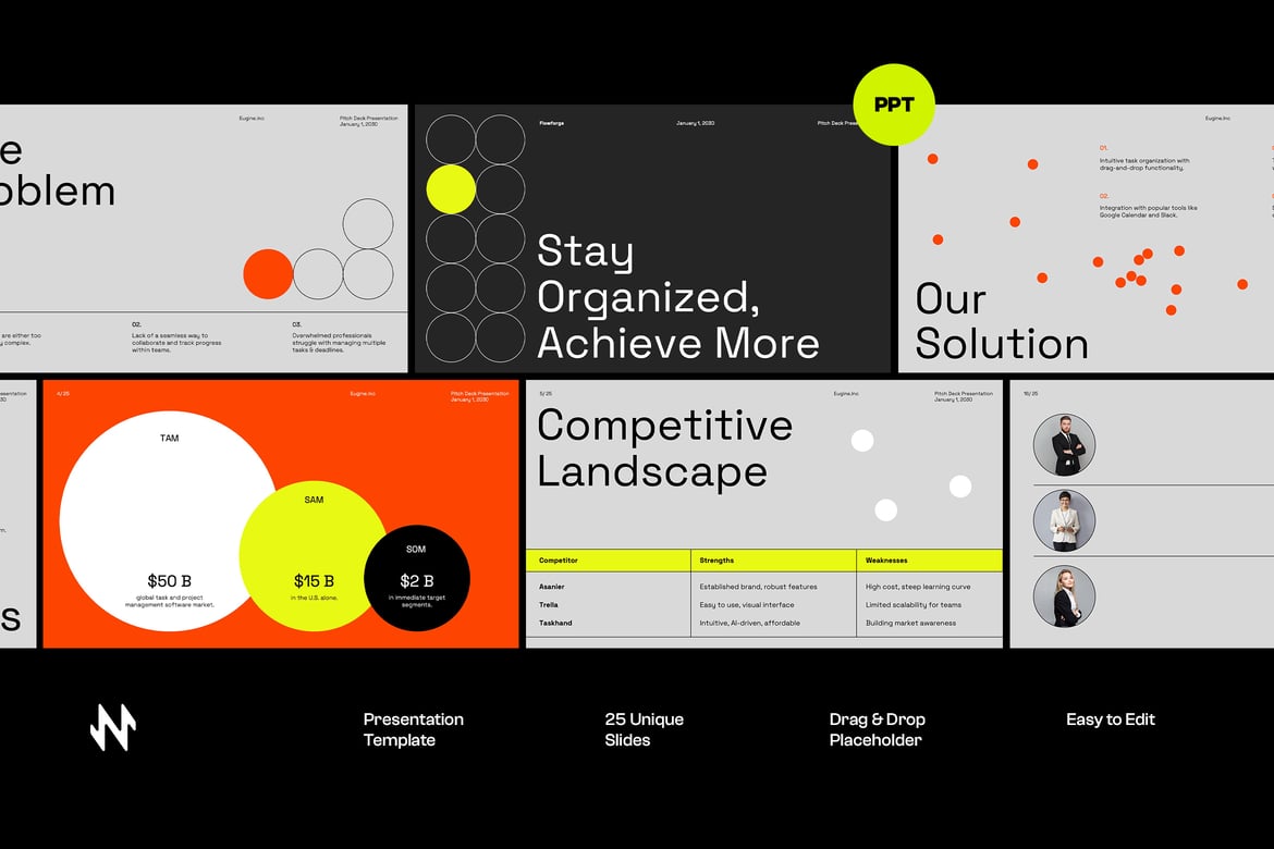 Template Presentasi PowerPoint SkyLens untuk SaaS yang Menarik