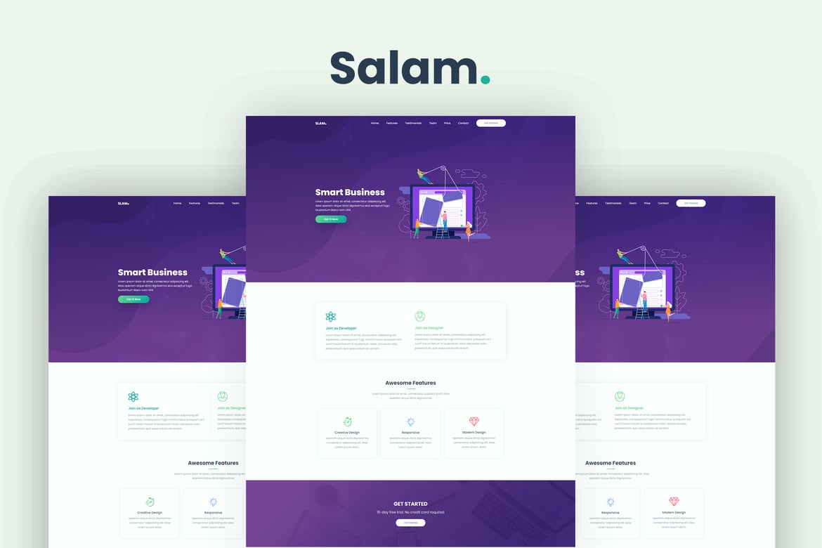 Slam - Template Website Modern untuk Startup dan SaaS