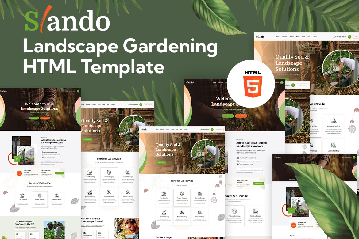 Slando - Template Website Berkebun yang Modern dan Responsif