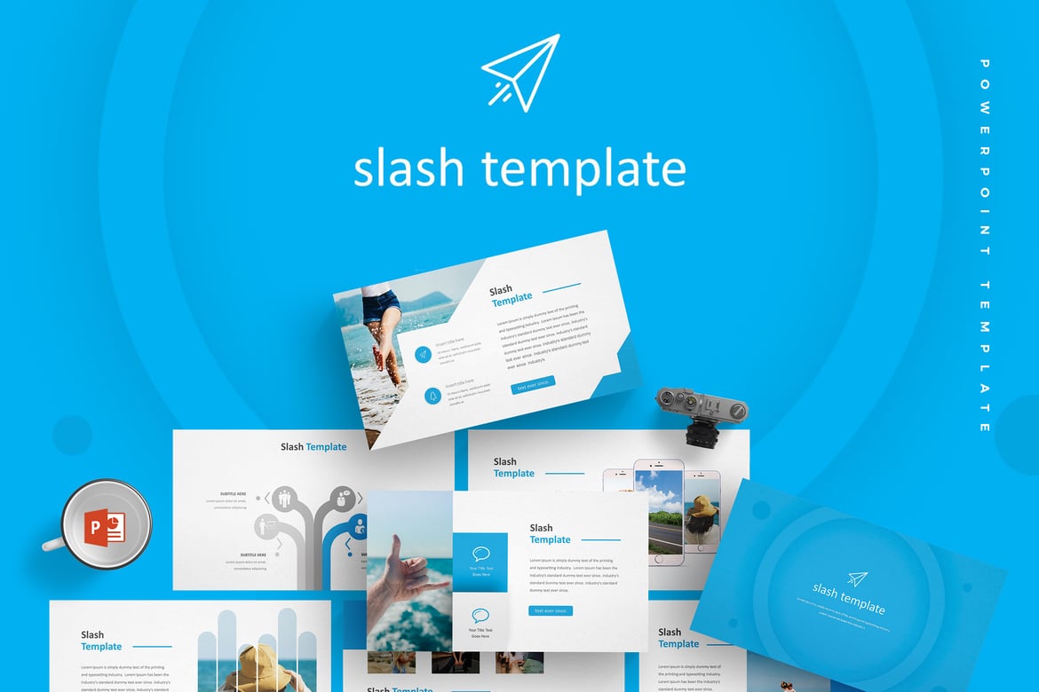 Template PowerPoint Slash - Solusi Presentasi Menarik